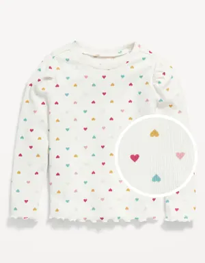 Printed Long Puff-Sleeve T-Shirt for Toddler Girls multi