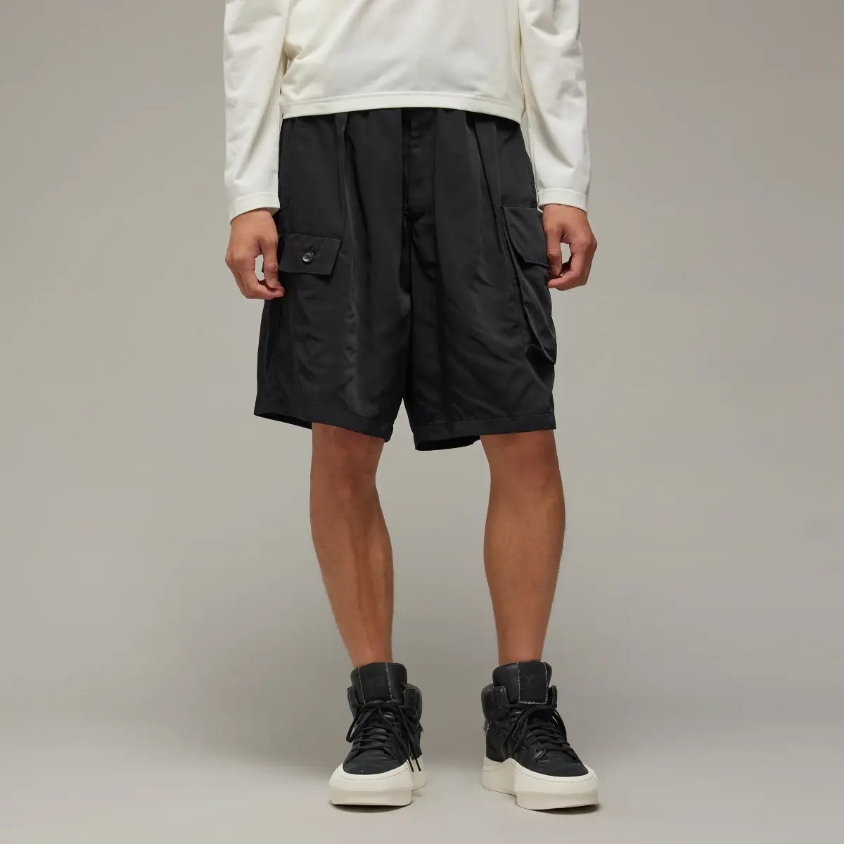Adidas Y-3 Nylon Twill Shorts. 1
