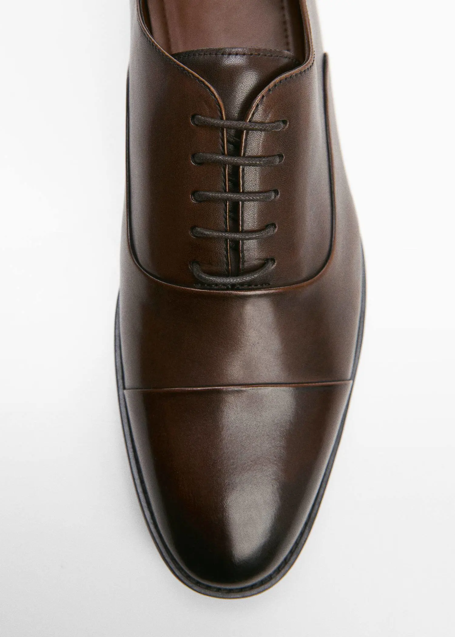 Mango Elongated leather suit shoes. 3