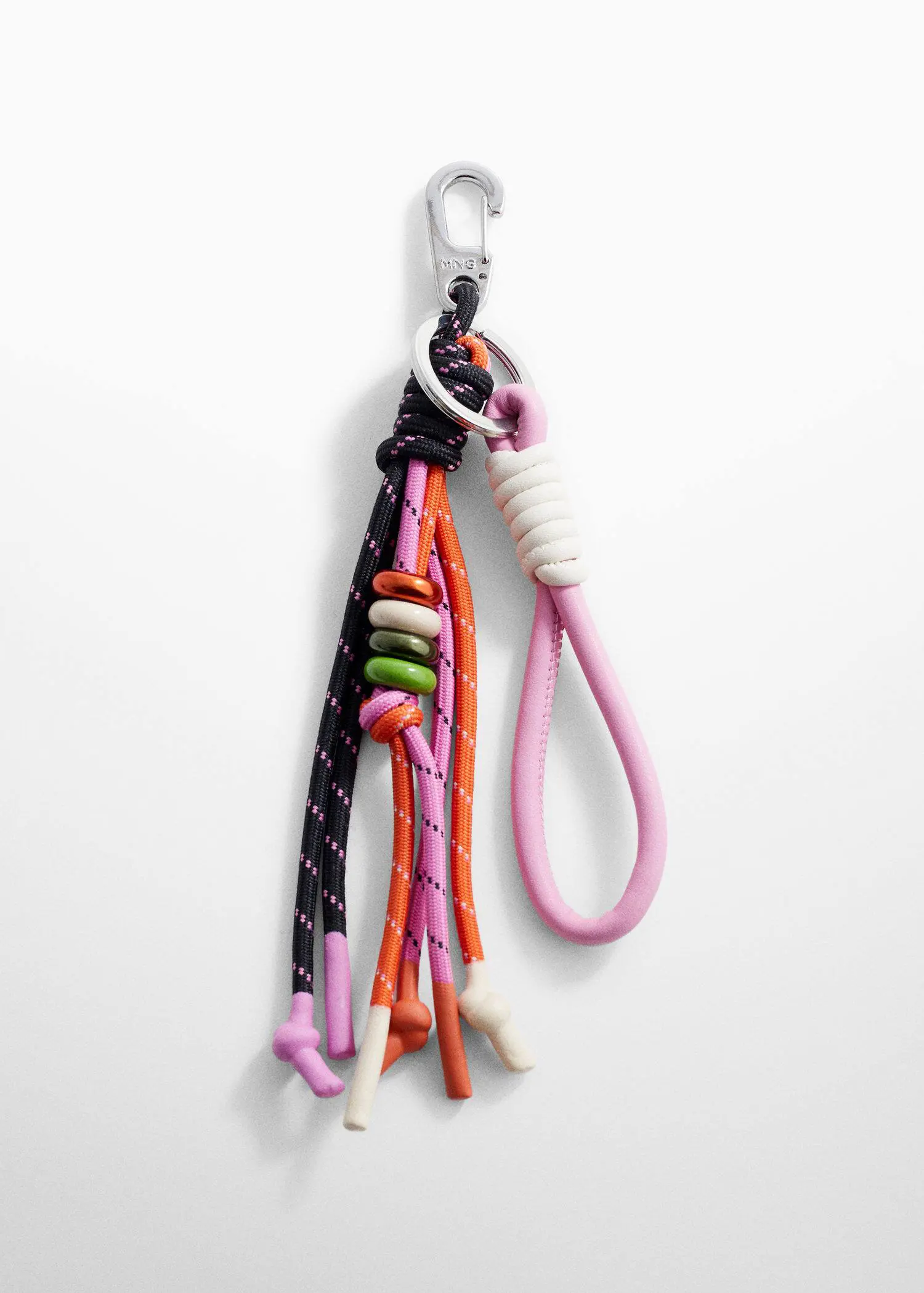 Mango Carabiner keychain with knot. 2