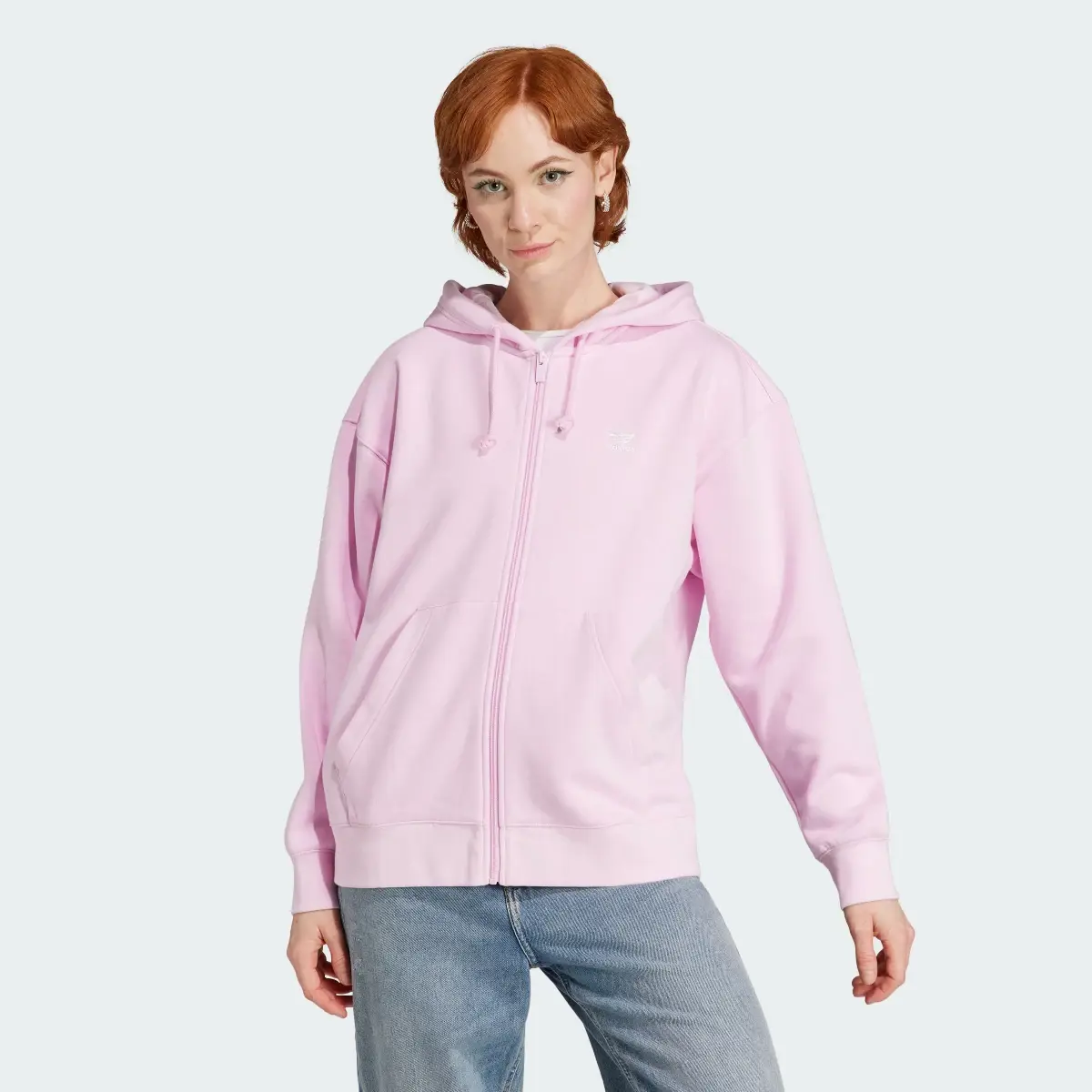 Adidas Veste à capuche entièrement zippée Essentials Boyfriend. 2