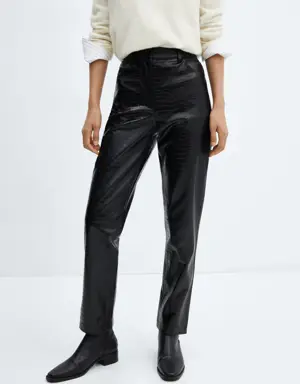 Coco-effect straight trousers