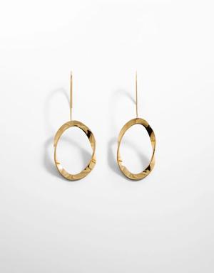 Rigid oval earrings