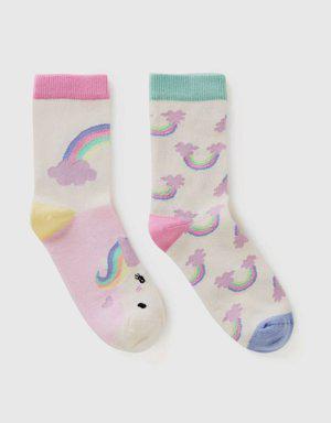 Erkek Çocuk Mix Desenli Soket Çorap