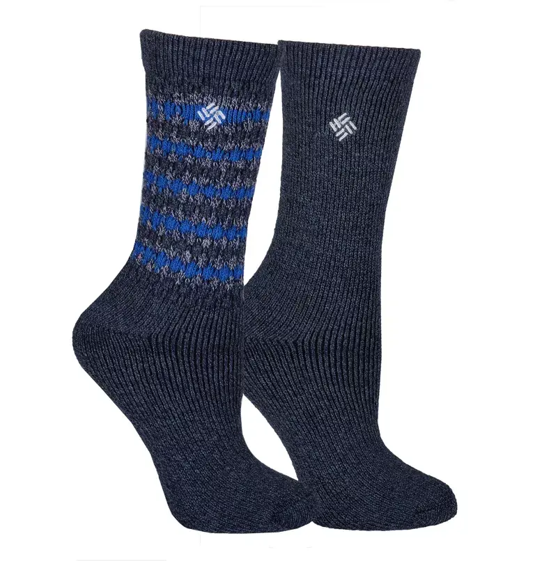 Columbia Chaussettes mi-mollet en laine texturée pour femmes, paquet de 2. 2