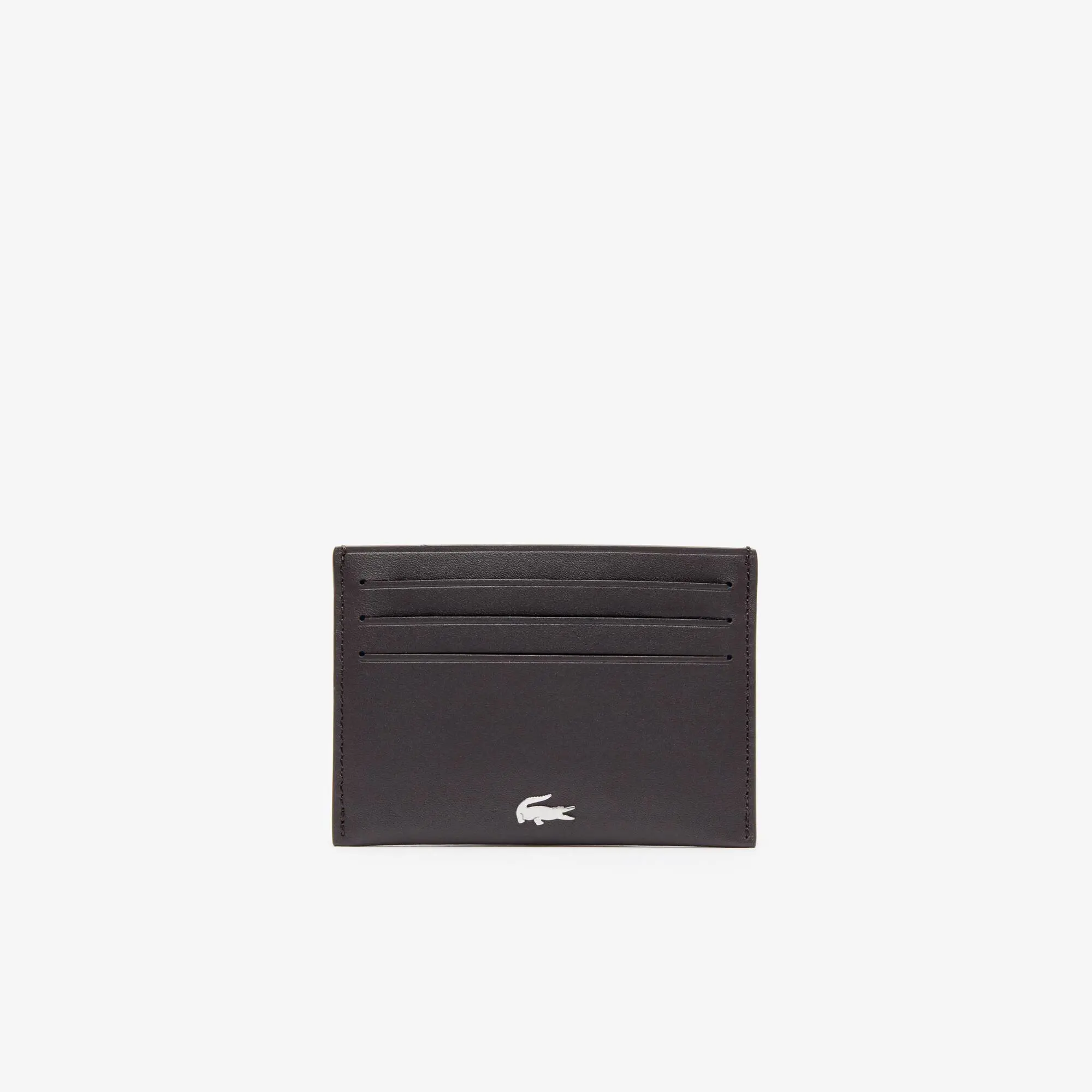 Lacoste Unisex Fitzgerald credit card holder in leather. 1