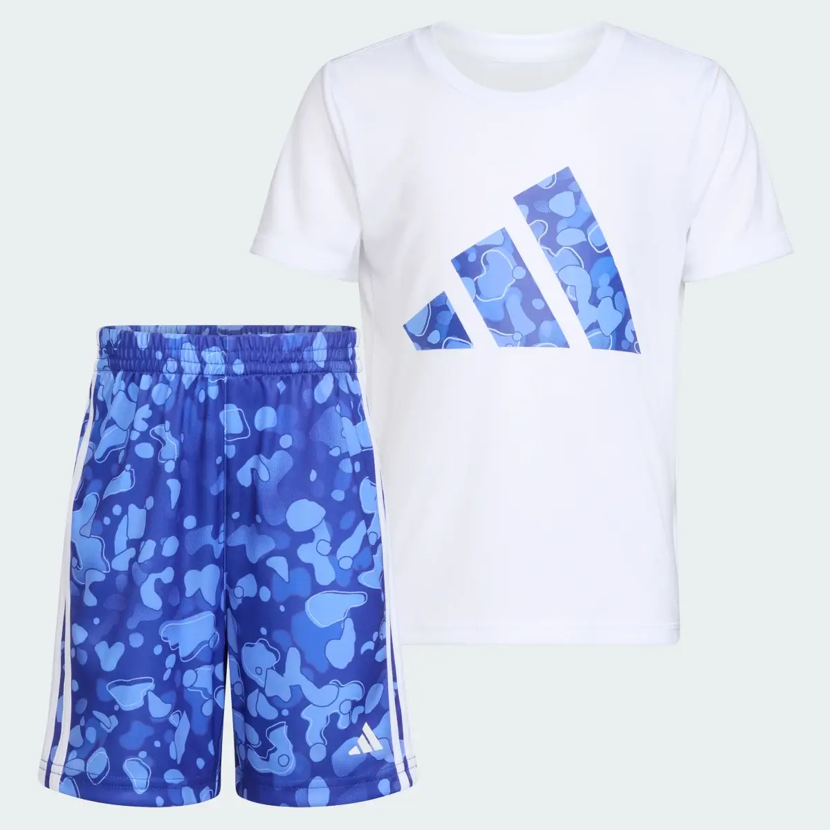 Adidas POLY C TEE AOP 3S SHORT SET. 3