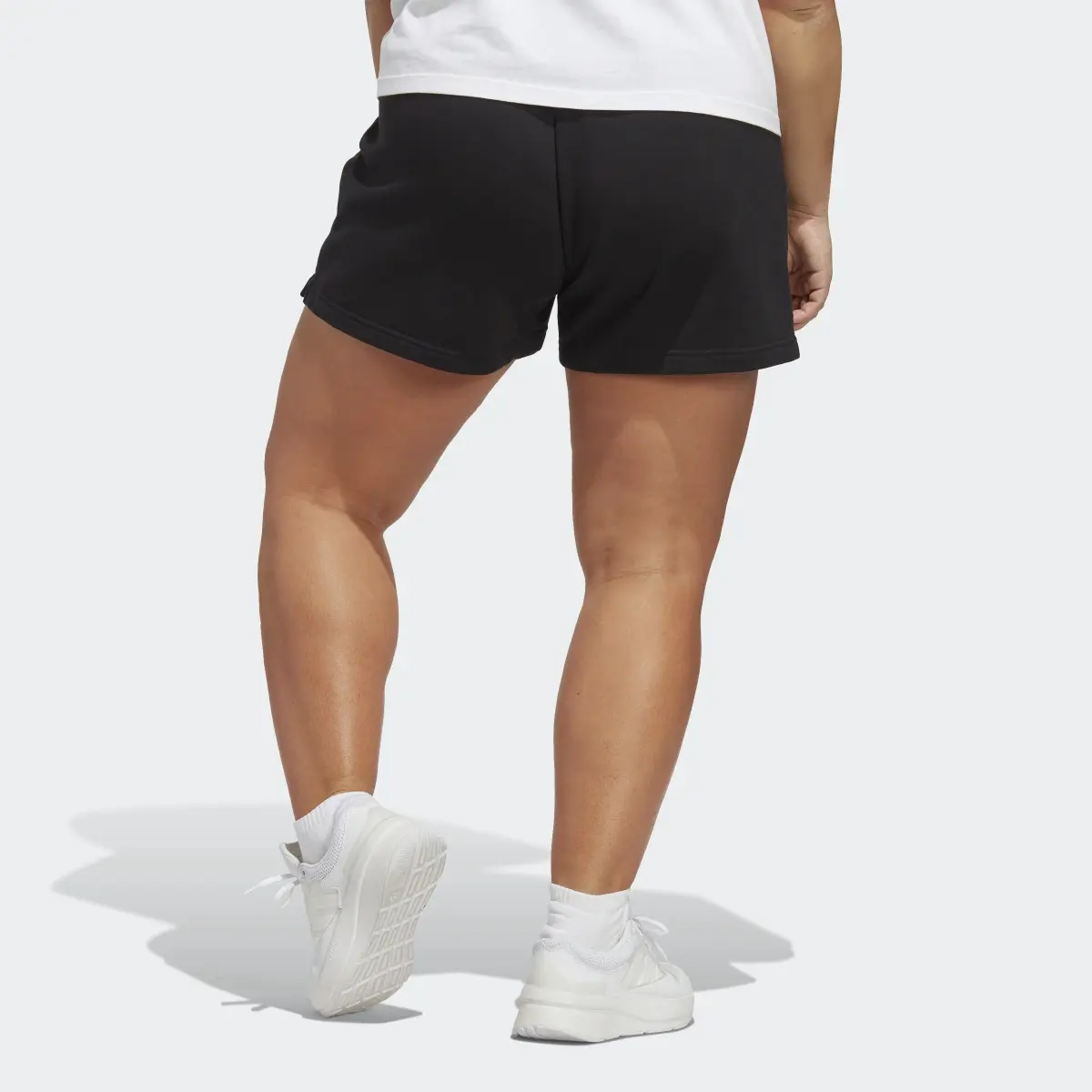 Adidas Essentials Linear French Terry Shorts (Plus Size). 2