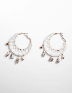 Bead loop earrings