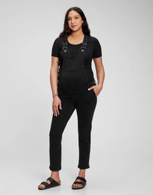 Maternity Denim Overalls black