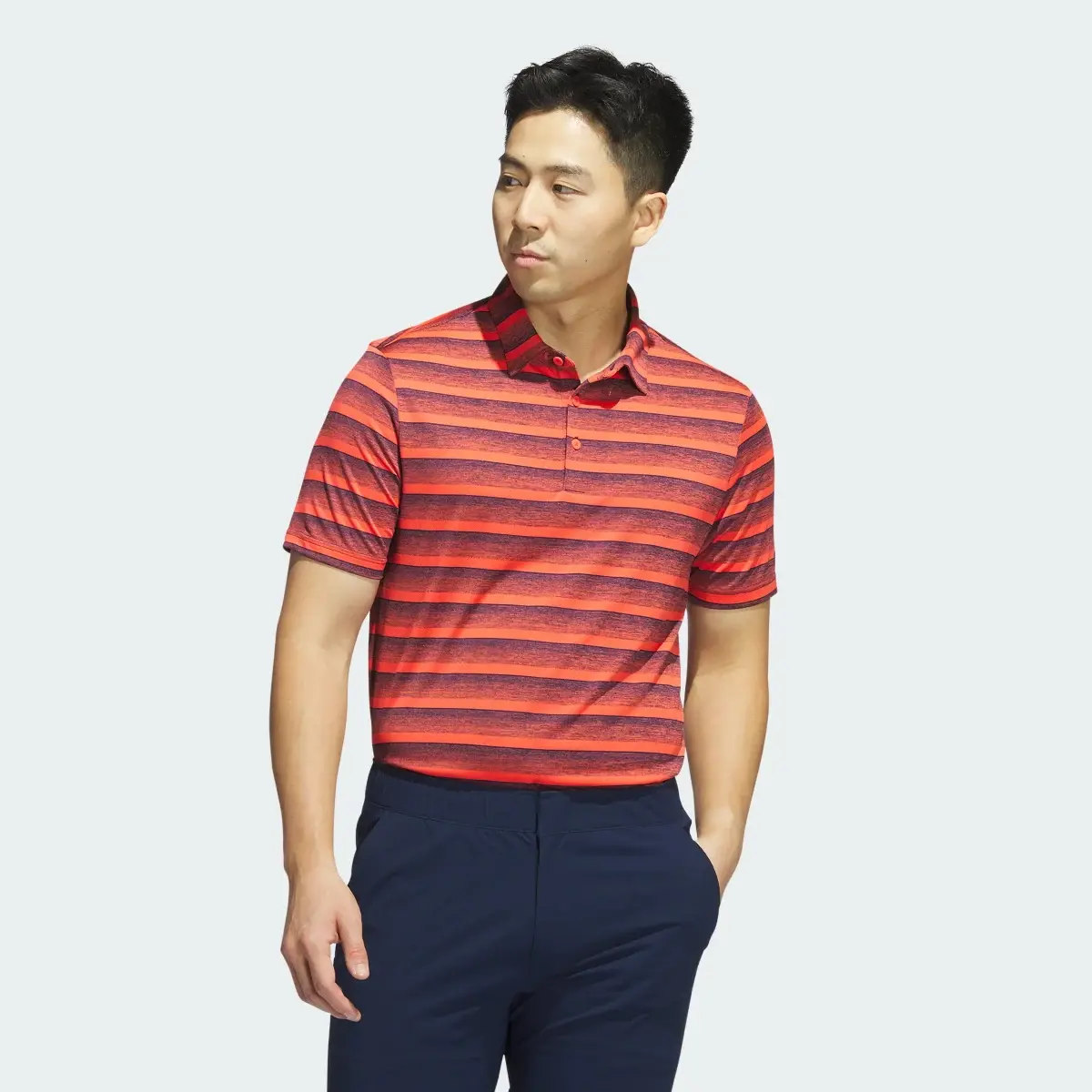 Adidas Two-Color Striped Polo Tişört. 2