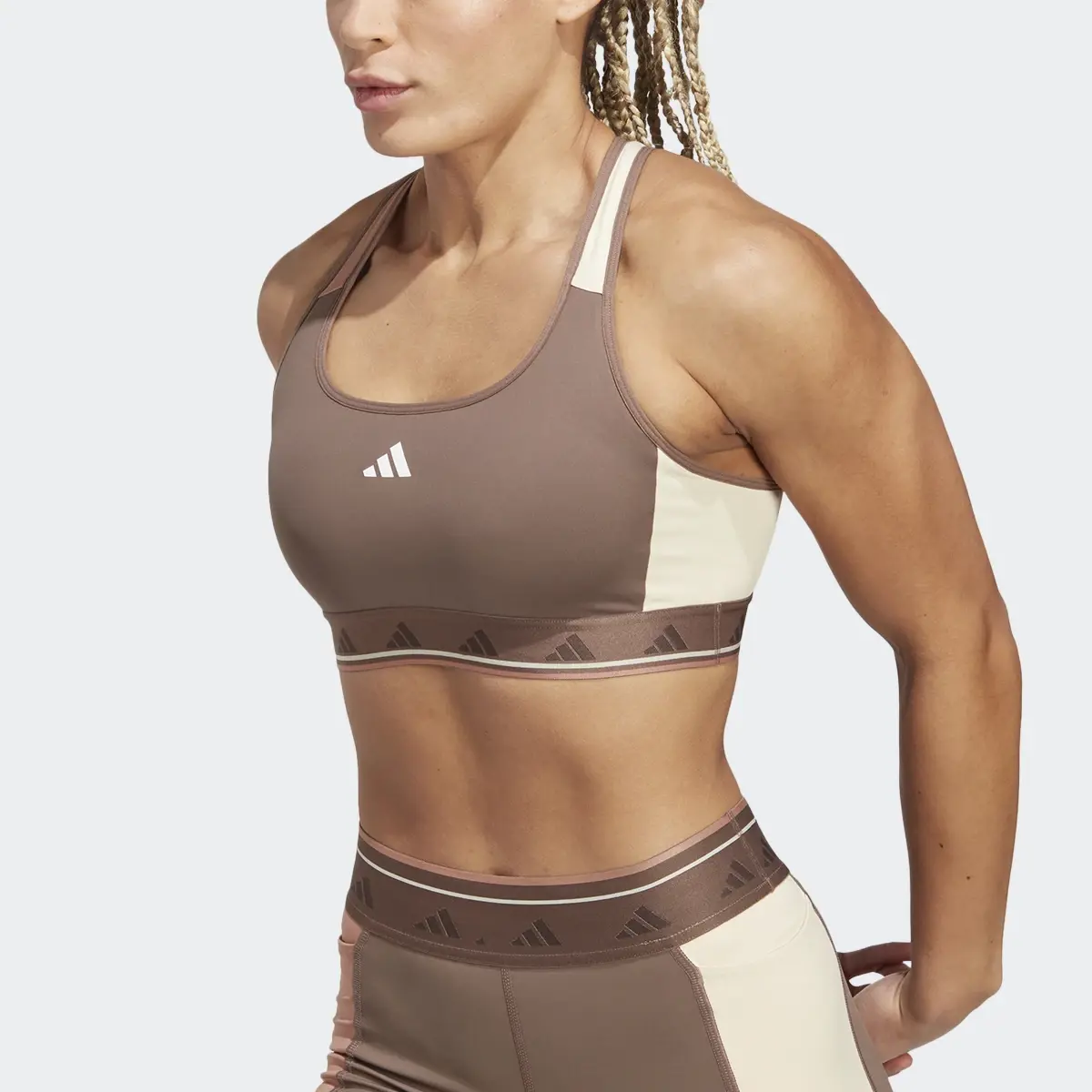 Adidas PowerReact Training Medium-Support Techfit Bra. 1