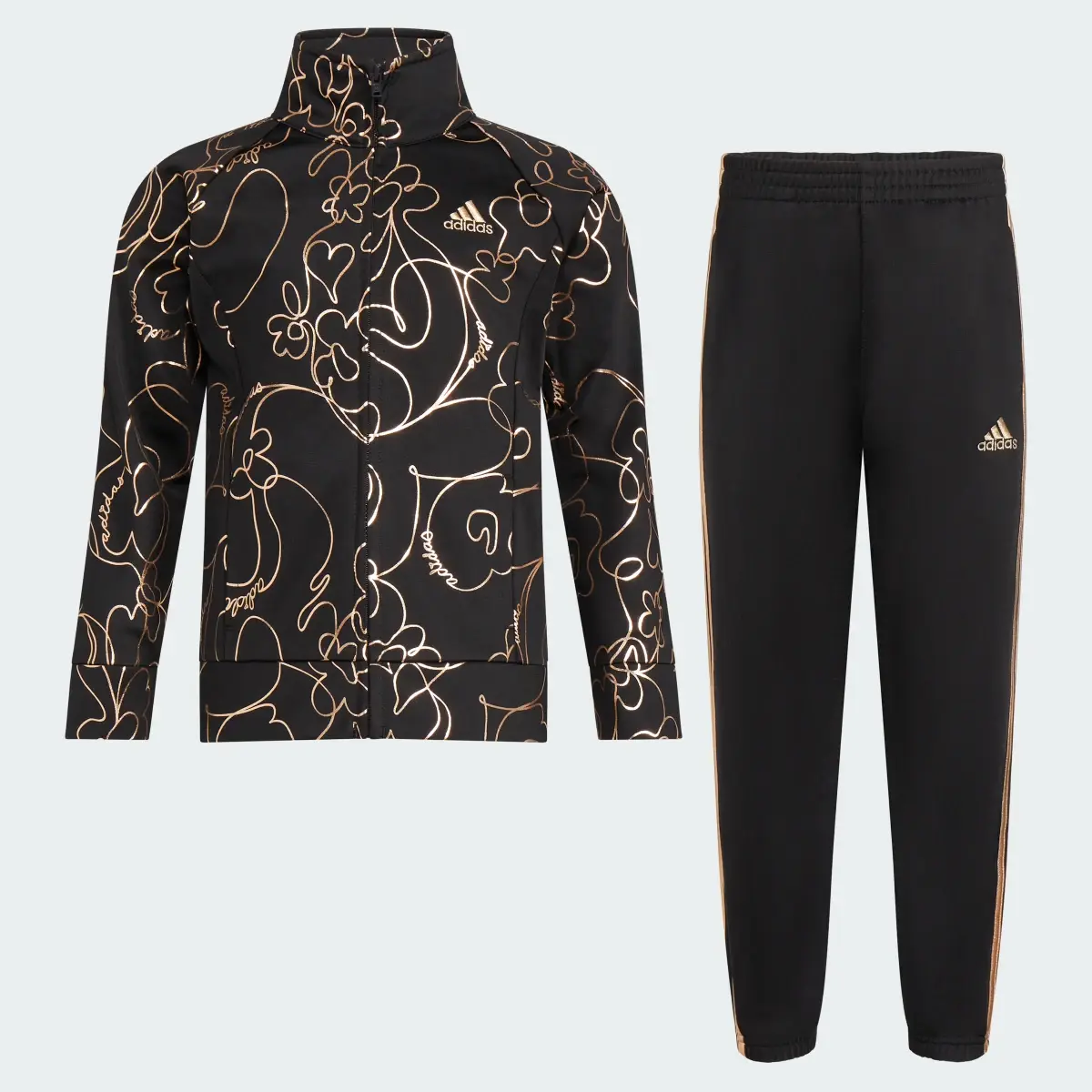 Adidas Two-Piece Printed Glam Tricot Track Set. 3