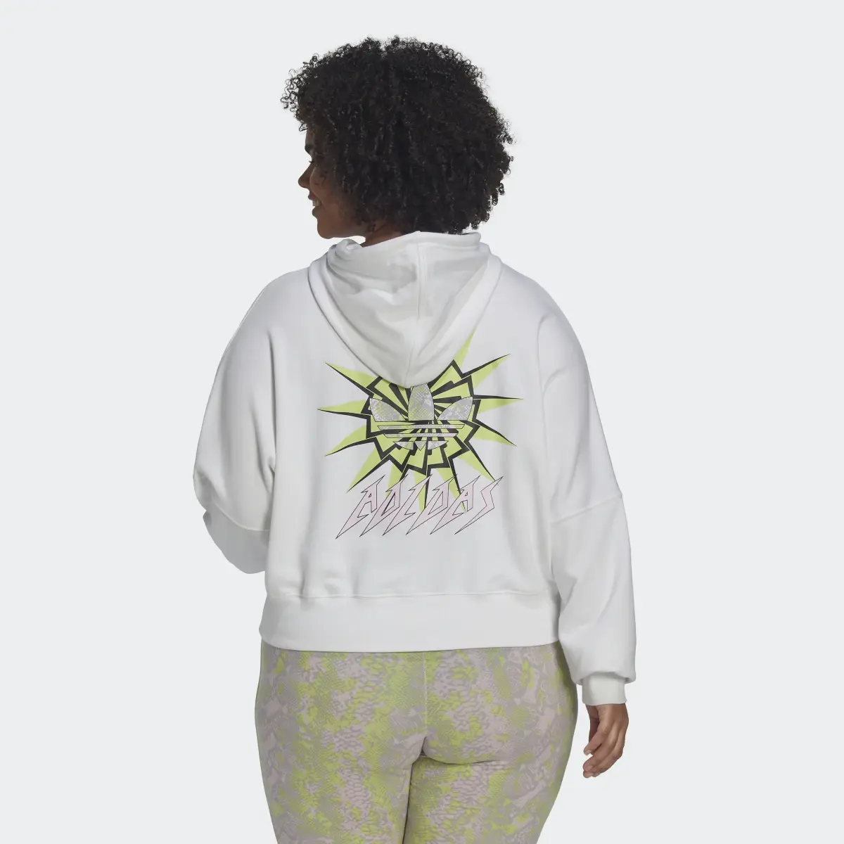 Adidas Cropped Hoodie (Plus Size). 3