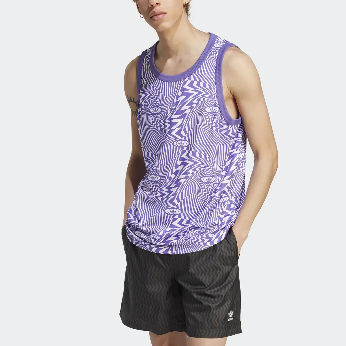 Adidas Rekive Allover Print Tank Top. 1