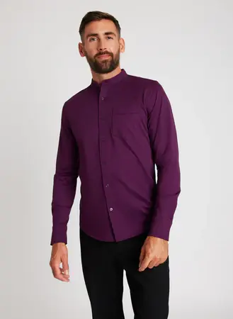 Kit And Ace City Tech Collarless Shirt Standard Fit. 1