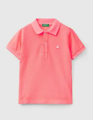 neon polo in organic cotton