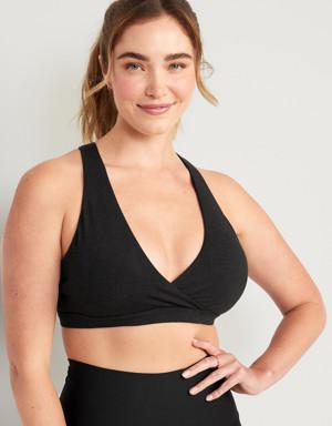 Maternity PowerChill Light Support Cross-Front Nursing Sports Bra black