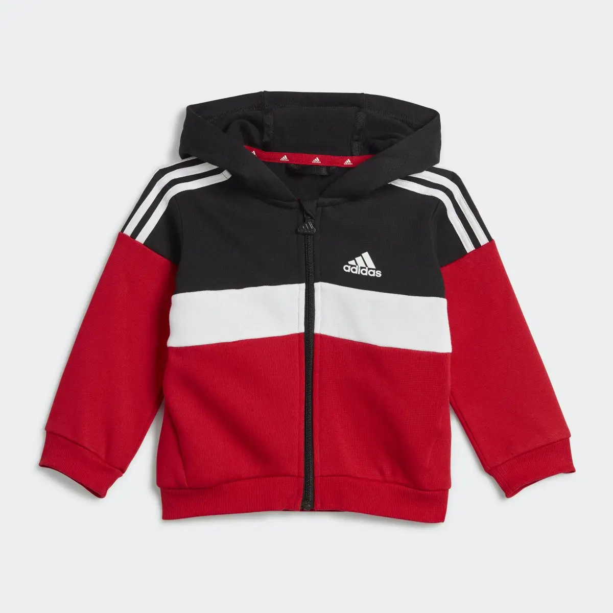 Adidas Tiberio 3-Stripes Colorblock Fleece Tracksuit Kids. 3