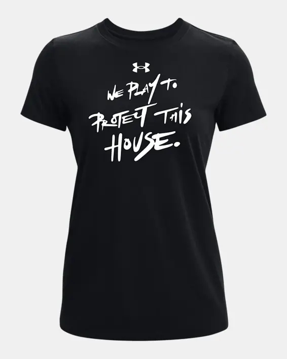 Under Armour Women's UA We Play To Protect This House T-Shirt. 3