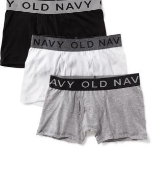 Old Navy Boxer-Briefs 3-Pack For Boys black