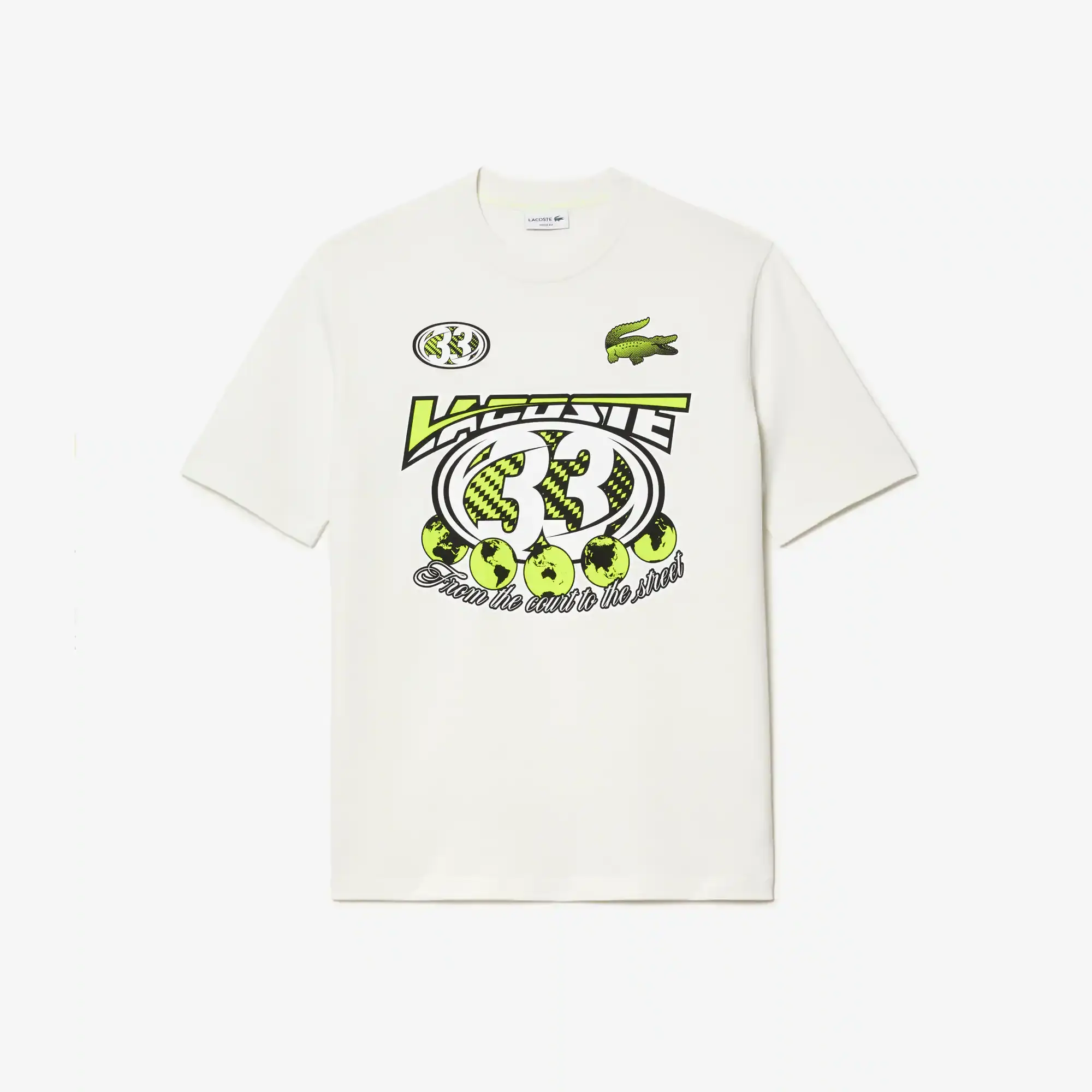 Lacoste Men’s Loose Fit Cotton Jersey Print T-Shirt. 2