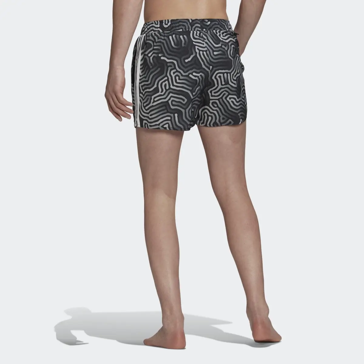 Adidas Very Short Length Color Maze CLX Swim Shorts. 2