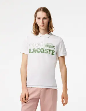 Herren LACOSTE Poloshirt aus Bio-Baumwolle mit Aufdruck