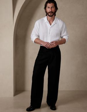 Sirolo Linen-Blend Suit Pant black