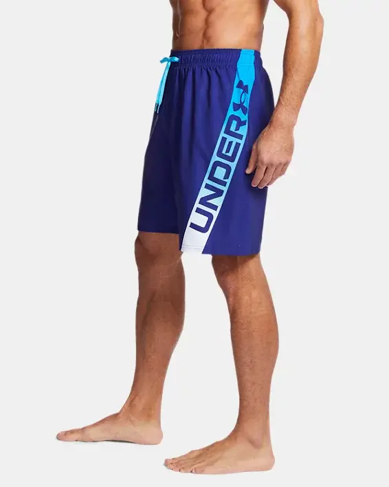 Under Armour Men's UA Point Breeze Logo Swim Volley Shorts. 3