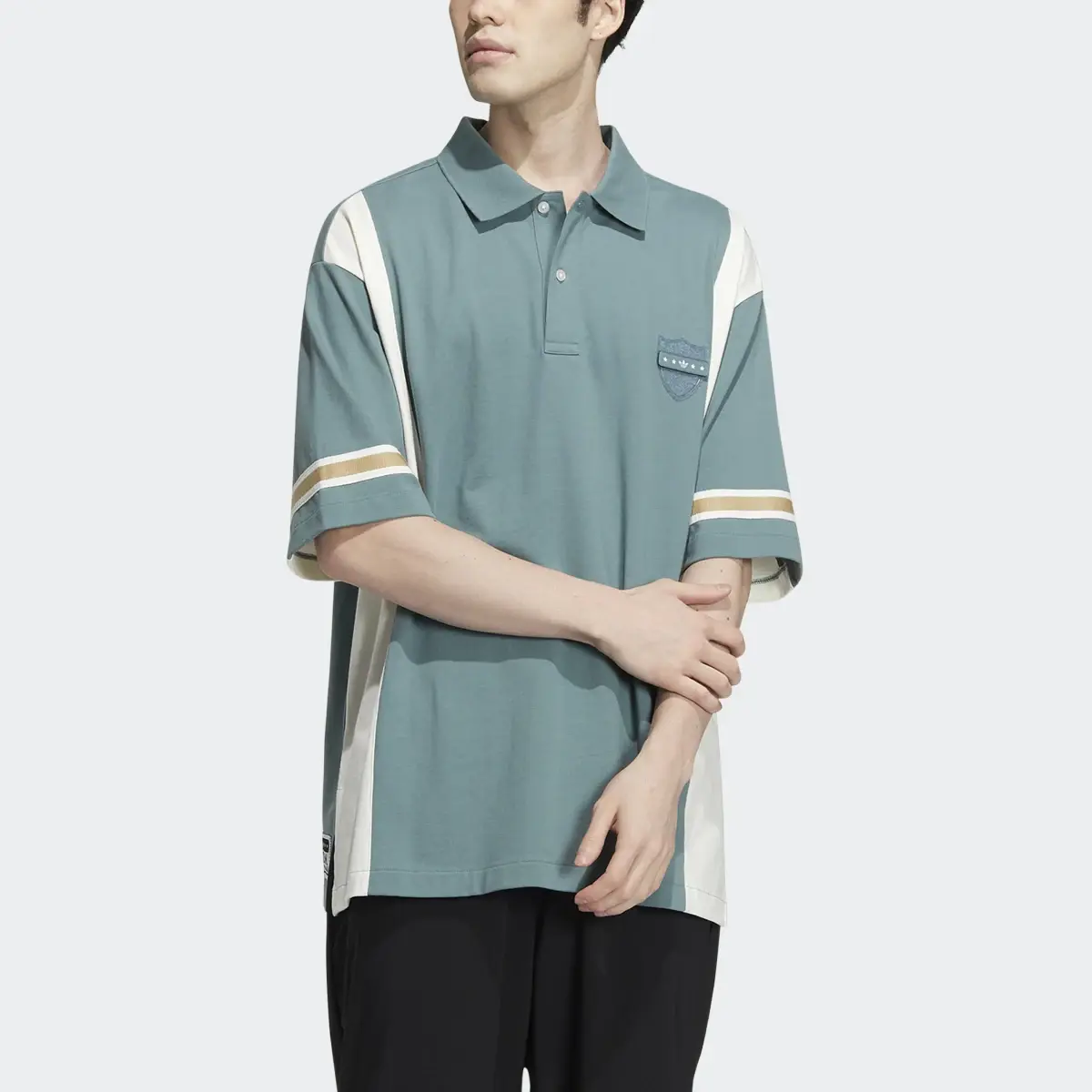 Adidas Modern Collegiate Short Sleeve Polo Shirt. 1