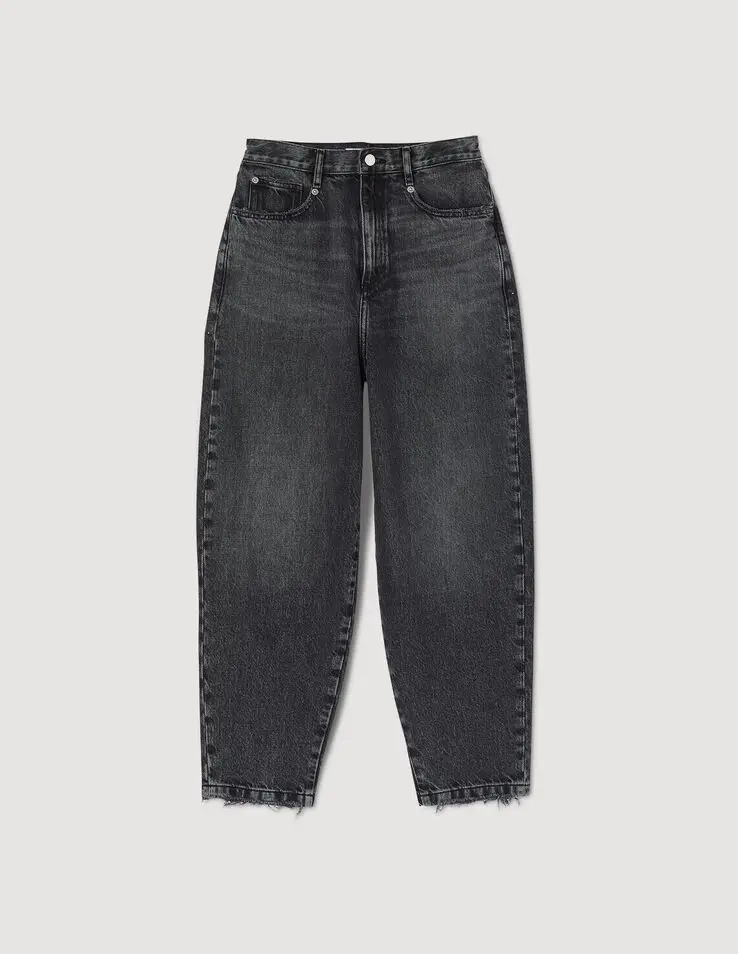 Sandro Oversized frayed jeans. 1