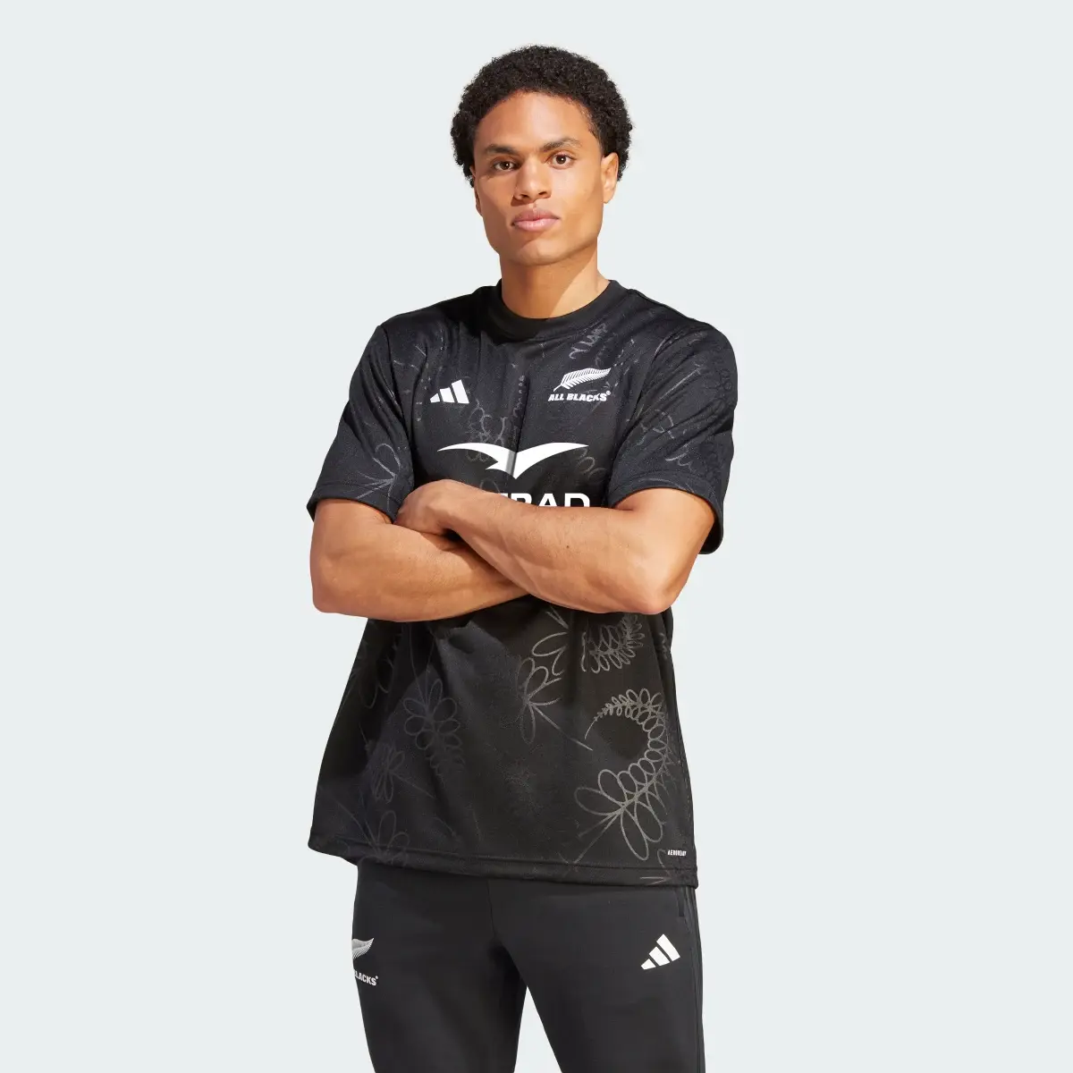 Adidas T-shirt de rugby supporters All Blacks. 2
