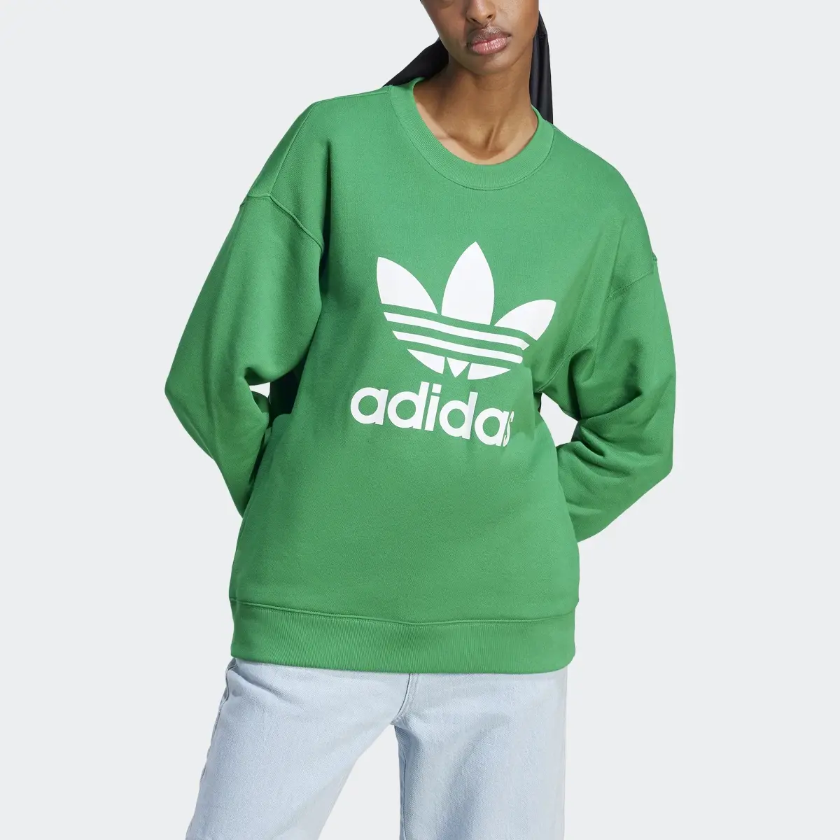 Adidas Adicolor Trefoil Crew Sweatshirt. 1