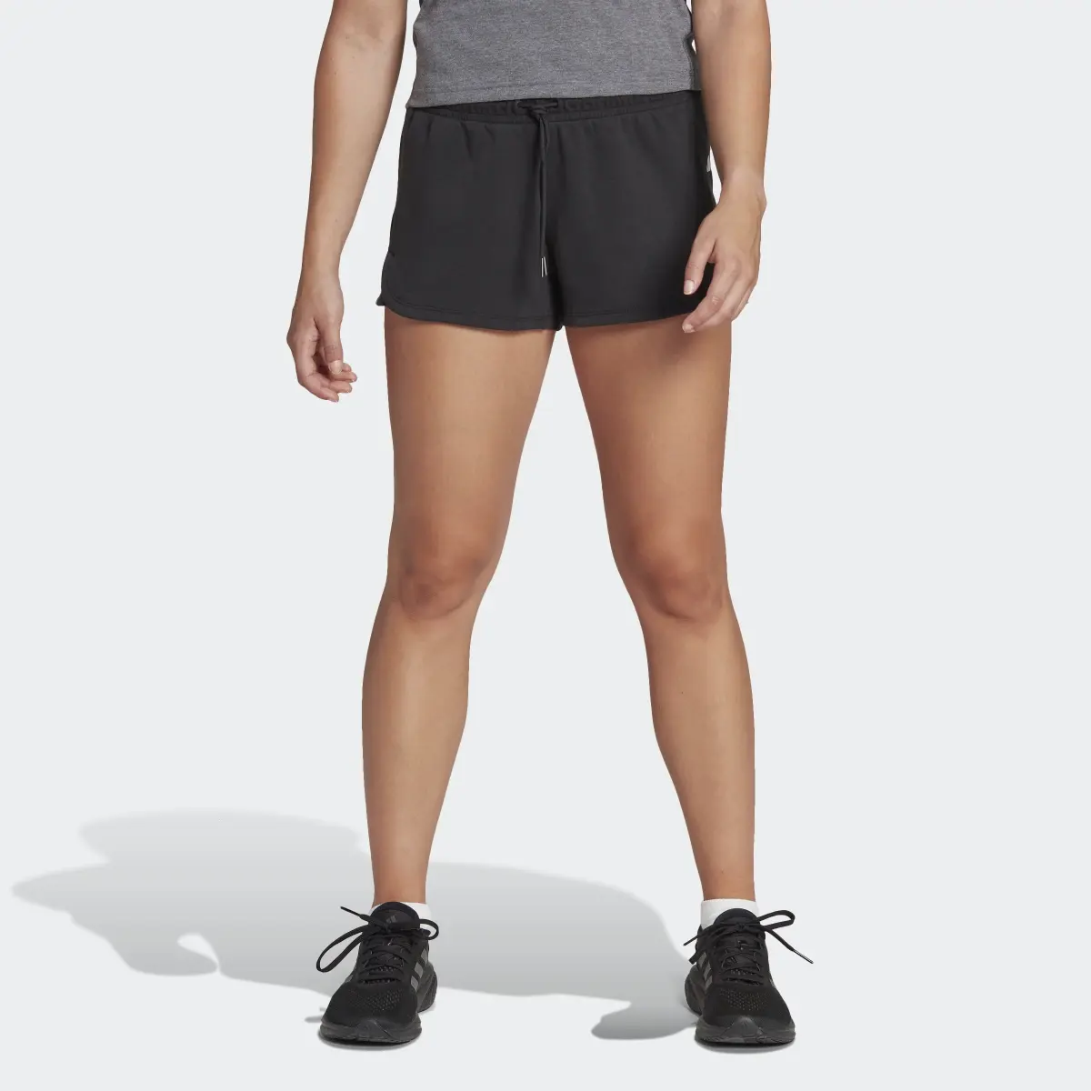 Adidas Train Essentials Train Cotton 3-Stripes Pacer Shorts. 1