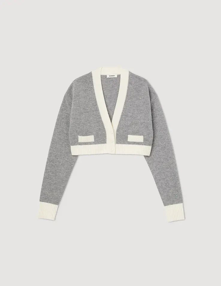 Sandro Cropped knitted cardigan Login to add to Wish list. 1