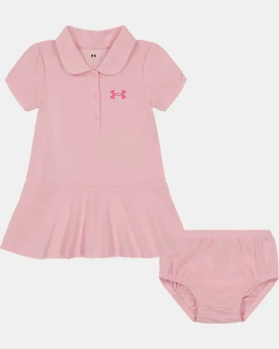 Under Armour Infant Girls' UA Solid Polo Shirt Dress. 2