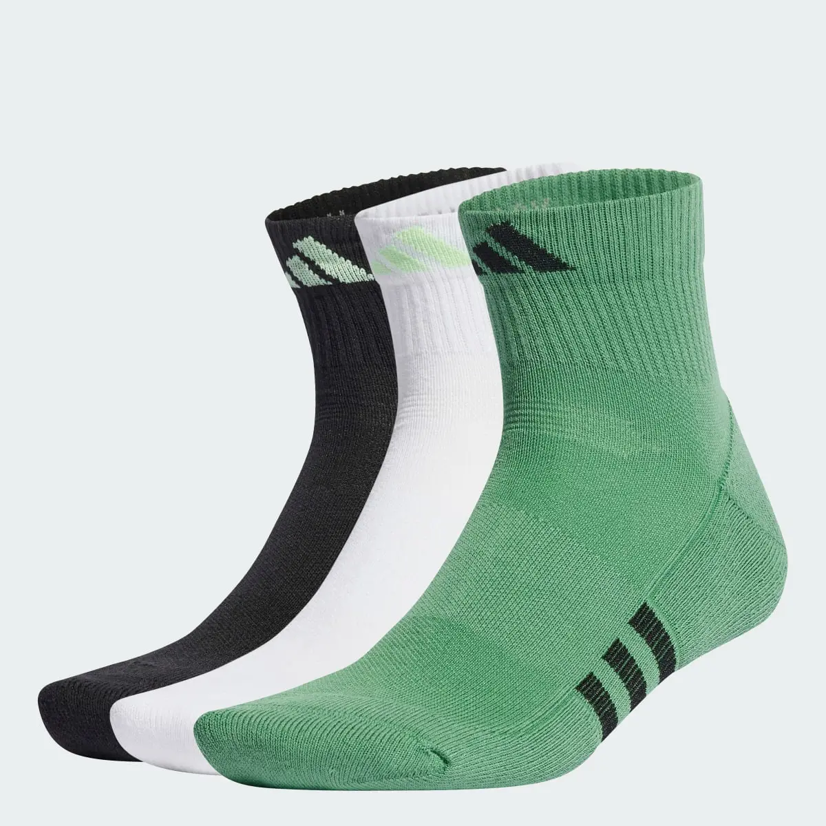Adidas Performance Cushioned Mid-Cut Socks 3 Pairs. 1