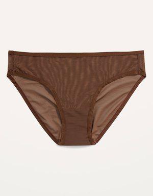 Mesh Bikini Underwear for Women brown