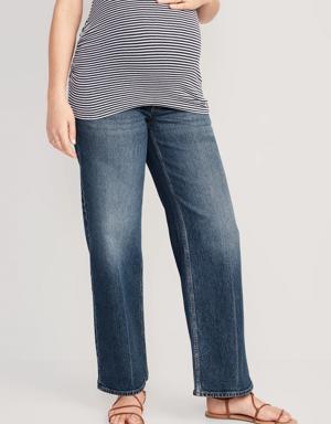 Maternity Full-Panel Wide-Leg Jeans multi