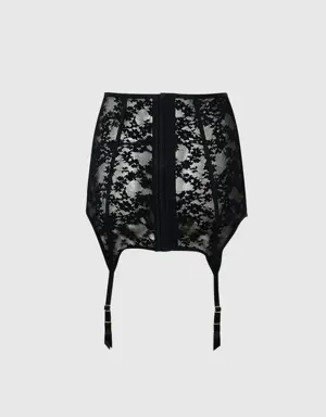 High Waist Garter Skirt