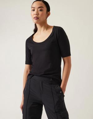 Athleta Outbound Scoop Tee black