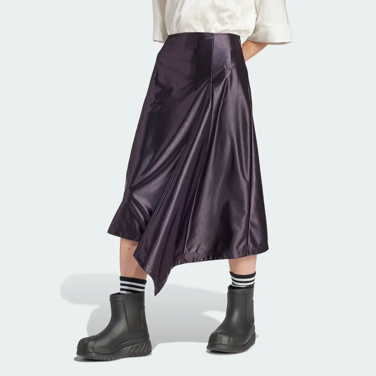 Adidas High-Waisted Satin Skirt. 1