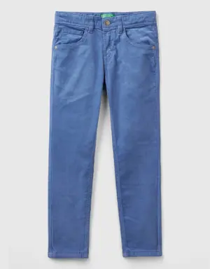 slim fit stretch corduroy trousers