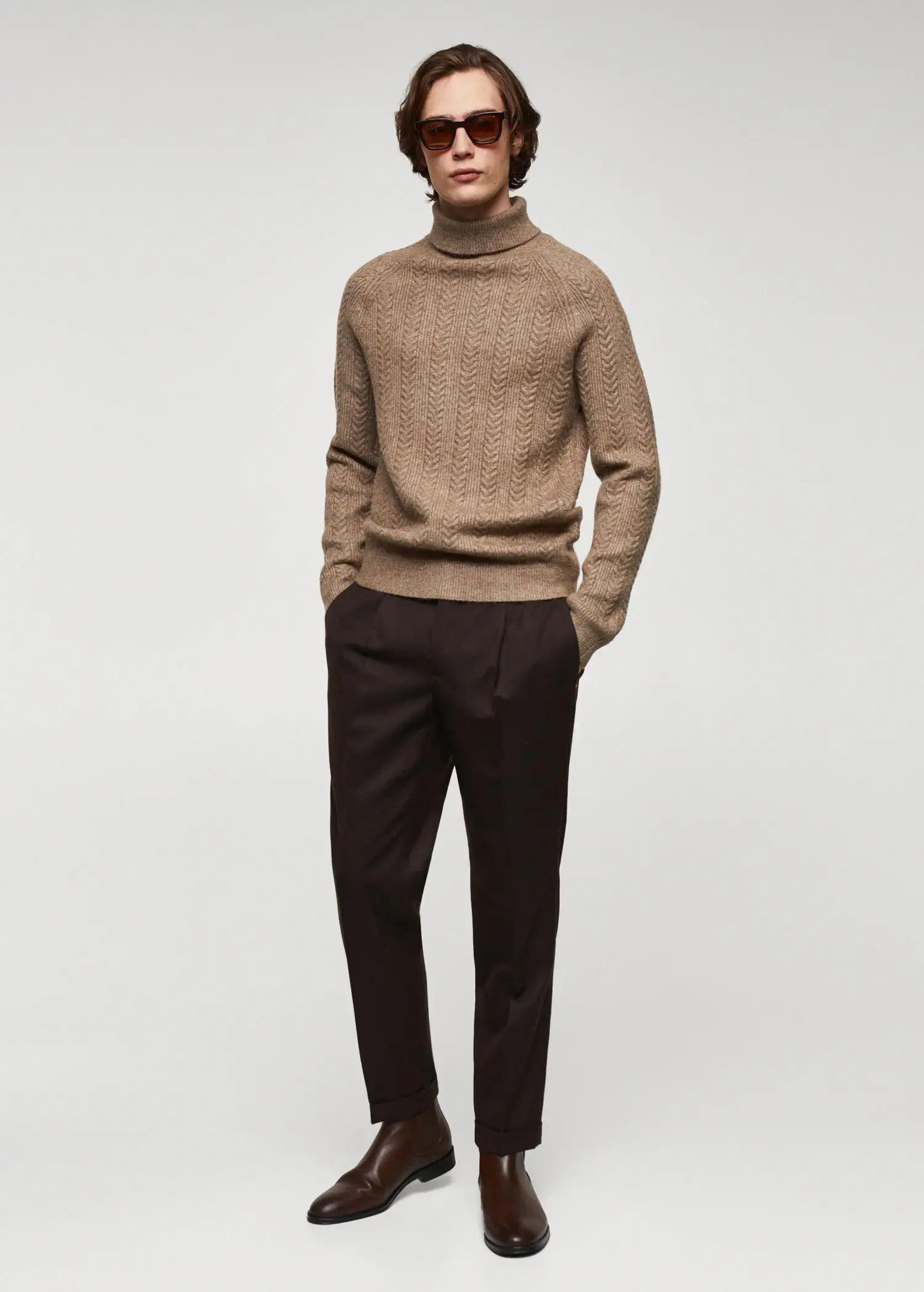 Mango Twisted turtleneck sweater. 1