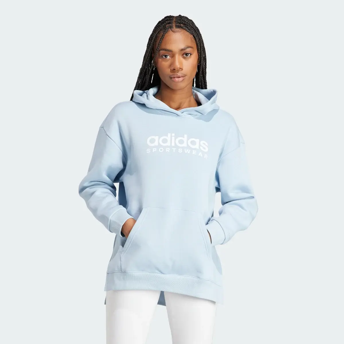 Adidas All SZN Fleece Graphic Hoodie. 2