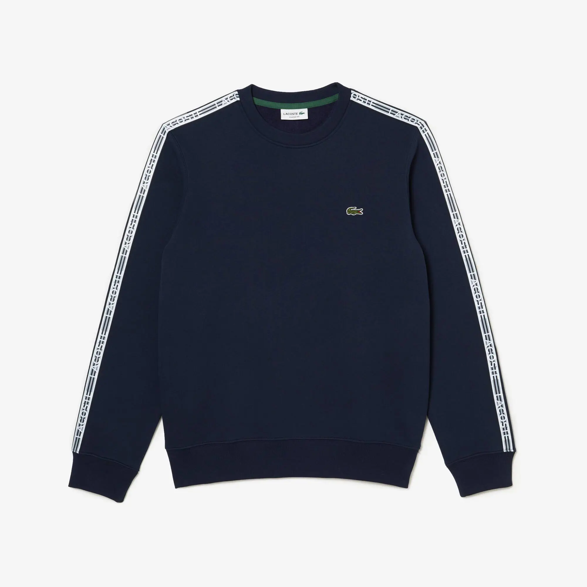 Lacoste Felpa Jogger da uomo in flanella a righe con logo e taglio classico. 2 Lacoste Felpa Jogger da uomo in flanella a righe con logo e taglio classico. 2