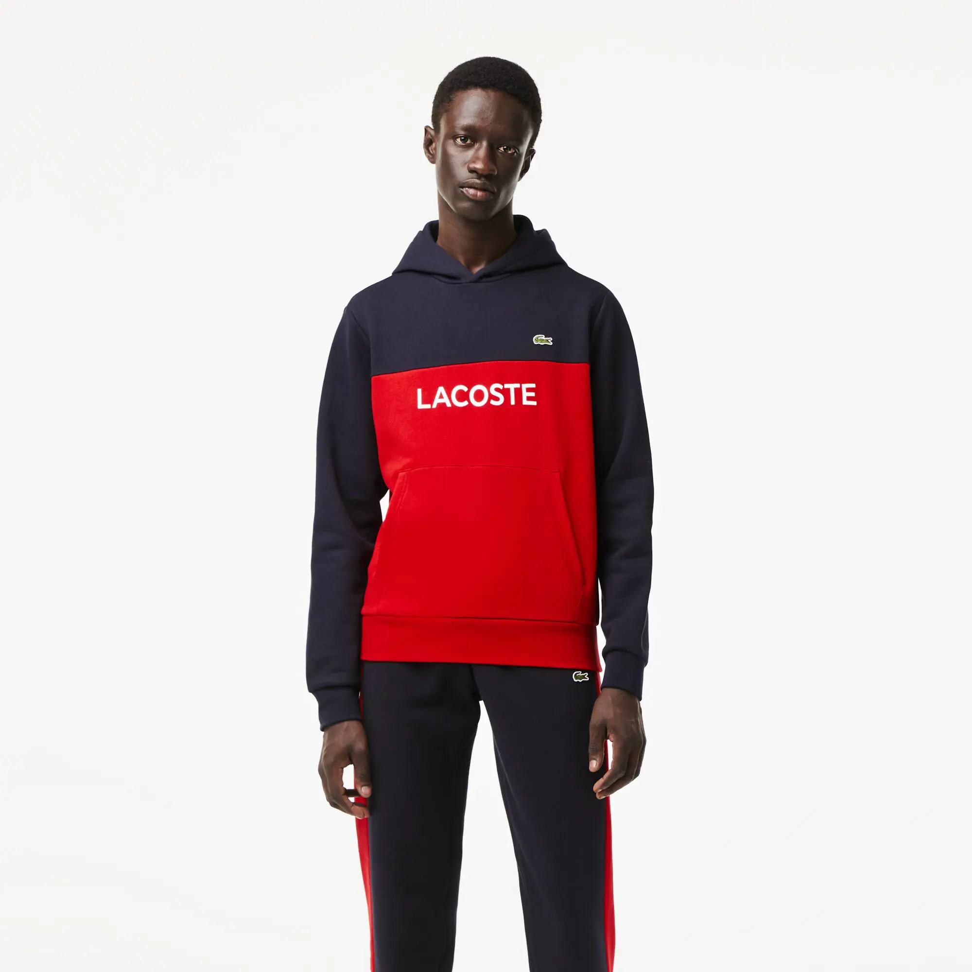 Lacoste Sweatshirt à capuche homme classic fit color-block avec marquage. 1