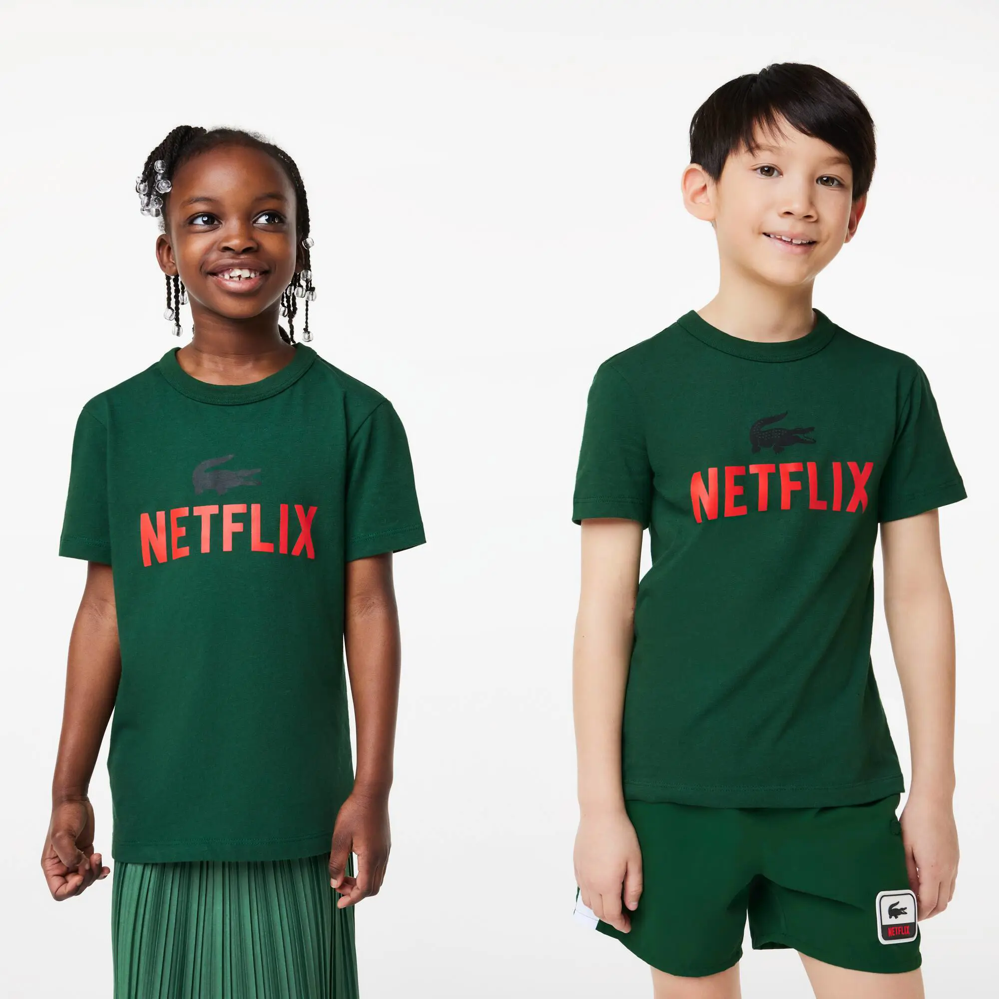 Lacoste T-shirt com estampado em algodão orgânico Lacoste x Netflix para criança. 1