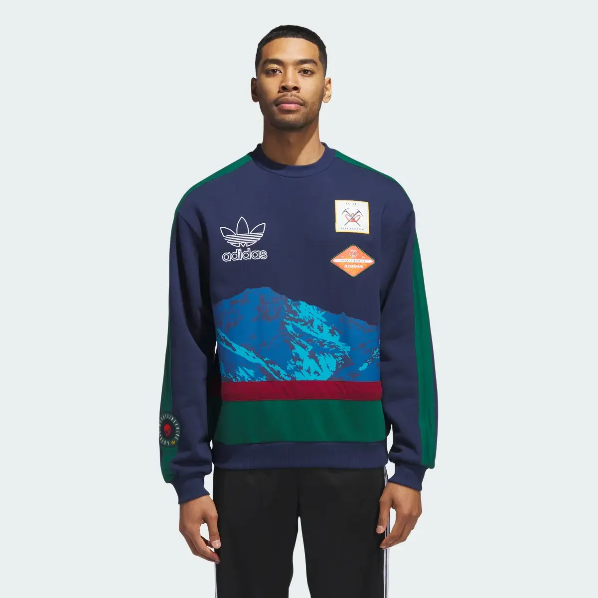 Adidas Sky Mountain Art Crew Sweatshirt. 2